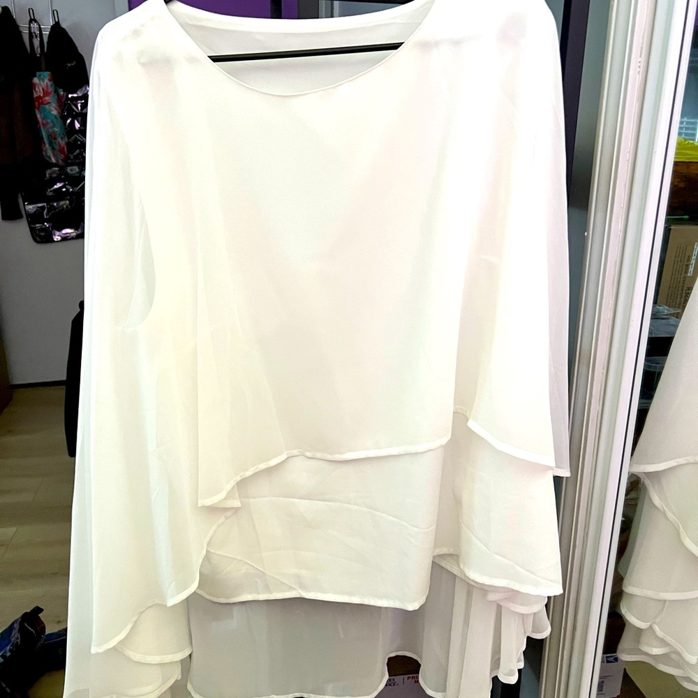 Flowy White Blouse